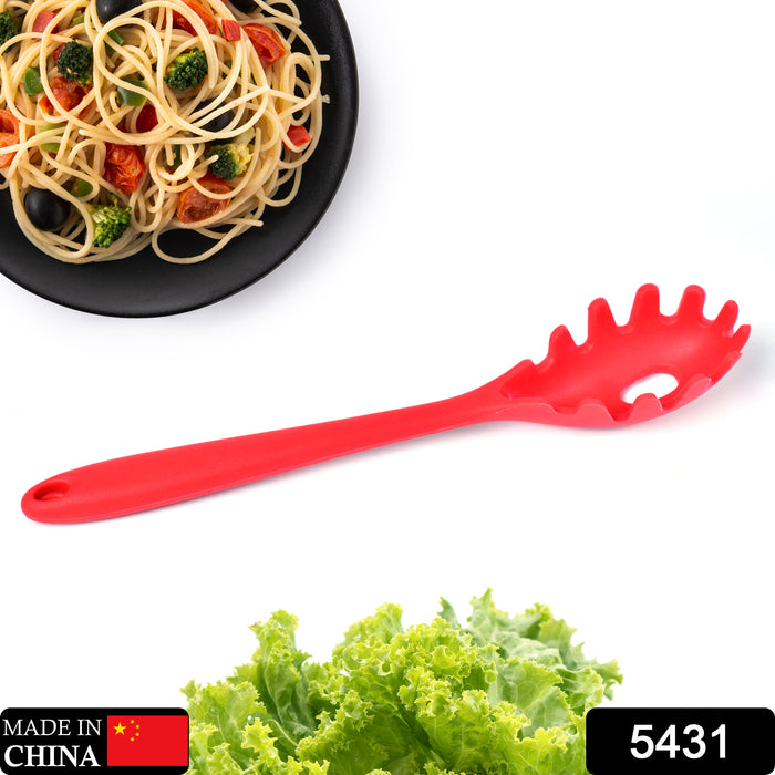 5431 सिलिकॉन स्पेगेटी चम्मच पास्ता चम्मच आपके घरेलू रेस्तरां के लिए आसानी से साफ करने योग्य (22 सेमी)