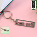 Gujarati Devotional Metal Keychain – Durable & Stylish Rectangular Design