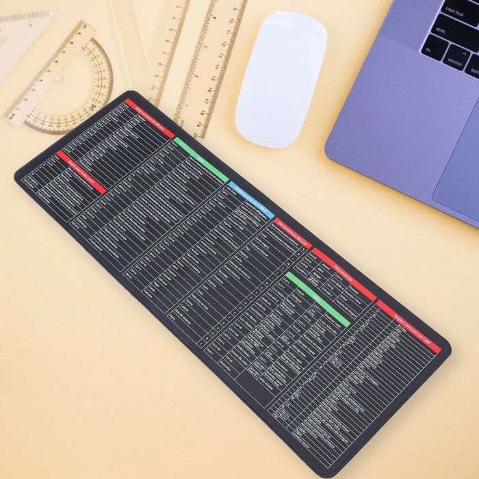 Shortcut Keyboard Mat Mouse Pad Mat Mouse Pads for Desk Quick Key Super Large Anti-slip Keyboard Pad Desk Accessories Desktop Mouse Pad Office Oversized Big Mouse Pad Rubber (80—30 Cm)