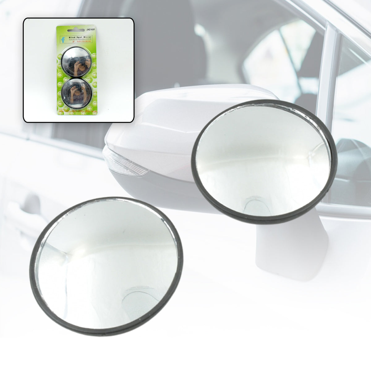 1517 Car Blind Spot Side Mirror Round HD Glass Blindspot Mirror Convex -  DeoDap