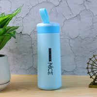 Water bottle 400ml leak proof, glass water bottle with daily water intake for gym and children, Nice Bottle (1 pc / Mix Color)