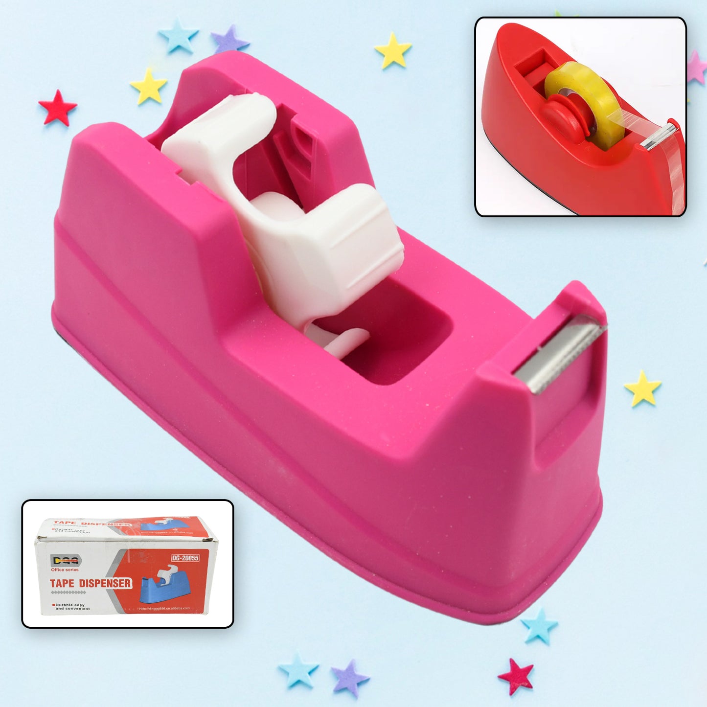 Plastic Tape Dispenser Cutter for Home Office use, Tape Dispenser for Stationary, Tape Cutter Packaging Tape (1 pc / 631 Gm)