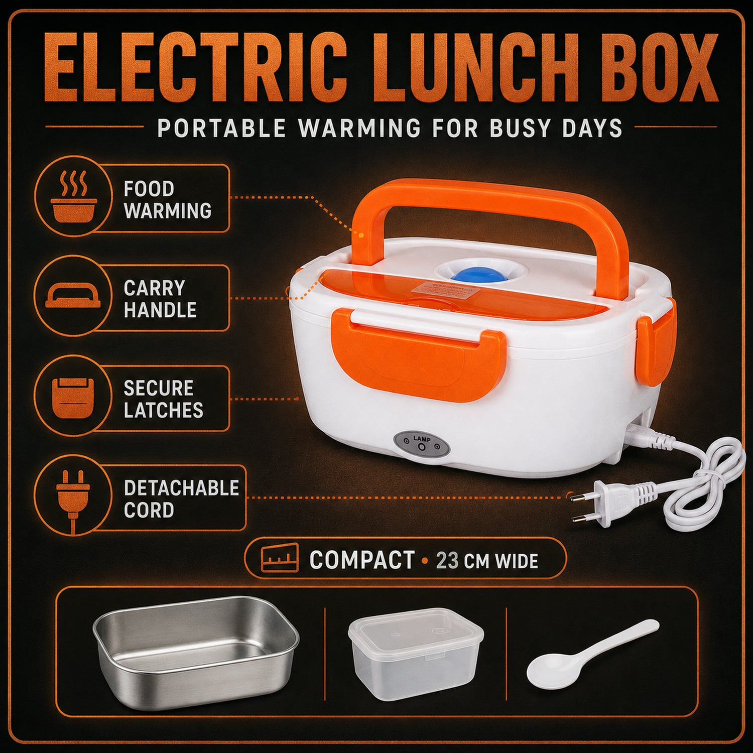 Electric Lunch Box – Portable Tiffin & Food Warmer | Lunchie Bunchie