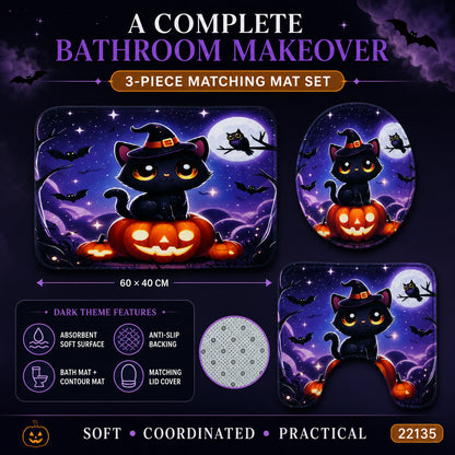 3 in 1 Bathroom Mat Set – Absorbent & Anti-Slip for Safety and Comfort