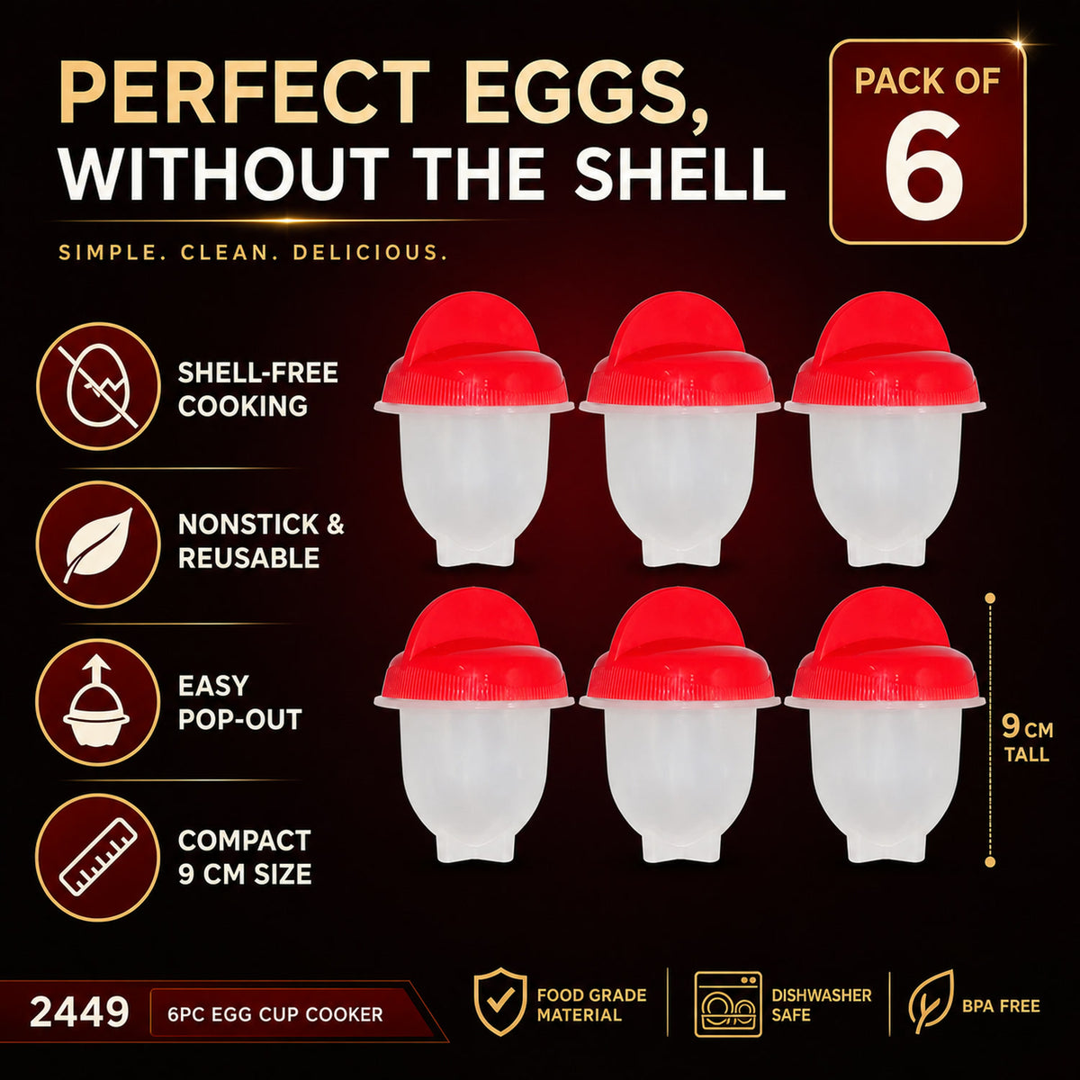 Nonstick Egg Boiler Cooker – Perfect Shell-Free Eggs | FirePot