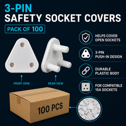 Baby Safety Socket Cover – 100 Pc Outlet Plug Protector | Velva Baby