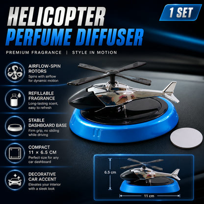Helicopter Car Air Freshener – Stylish Rotating Dashboard Perfume