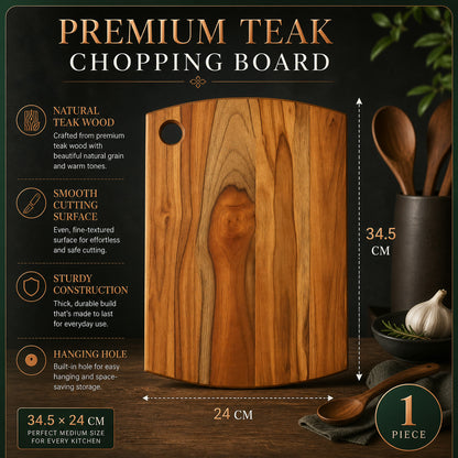 Teak Wood Chopping Board – Durable & Heavy Duty Kitchen Essential