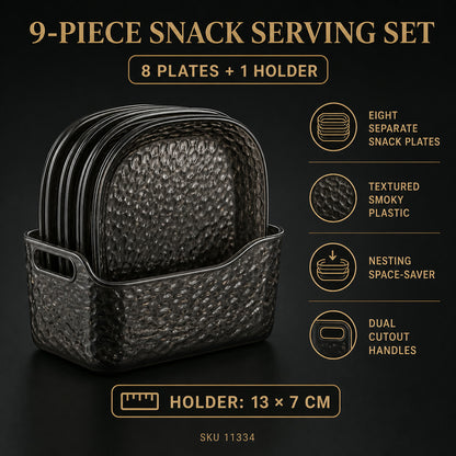 9 in 1 Snack Serving Plates – Multipurpose Organizer for Parties