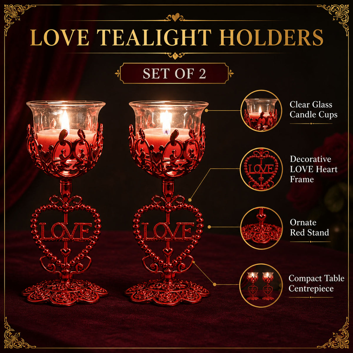 Tea Lights Holder – Elegant Candle Stand for Dining Decor