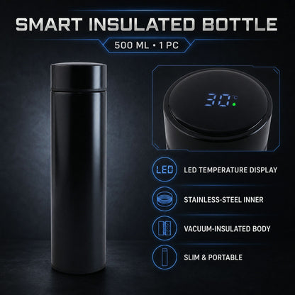 Vacuum Insulated Water Bottle – LED Temp Display 500ML