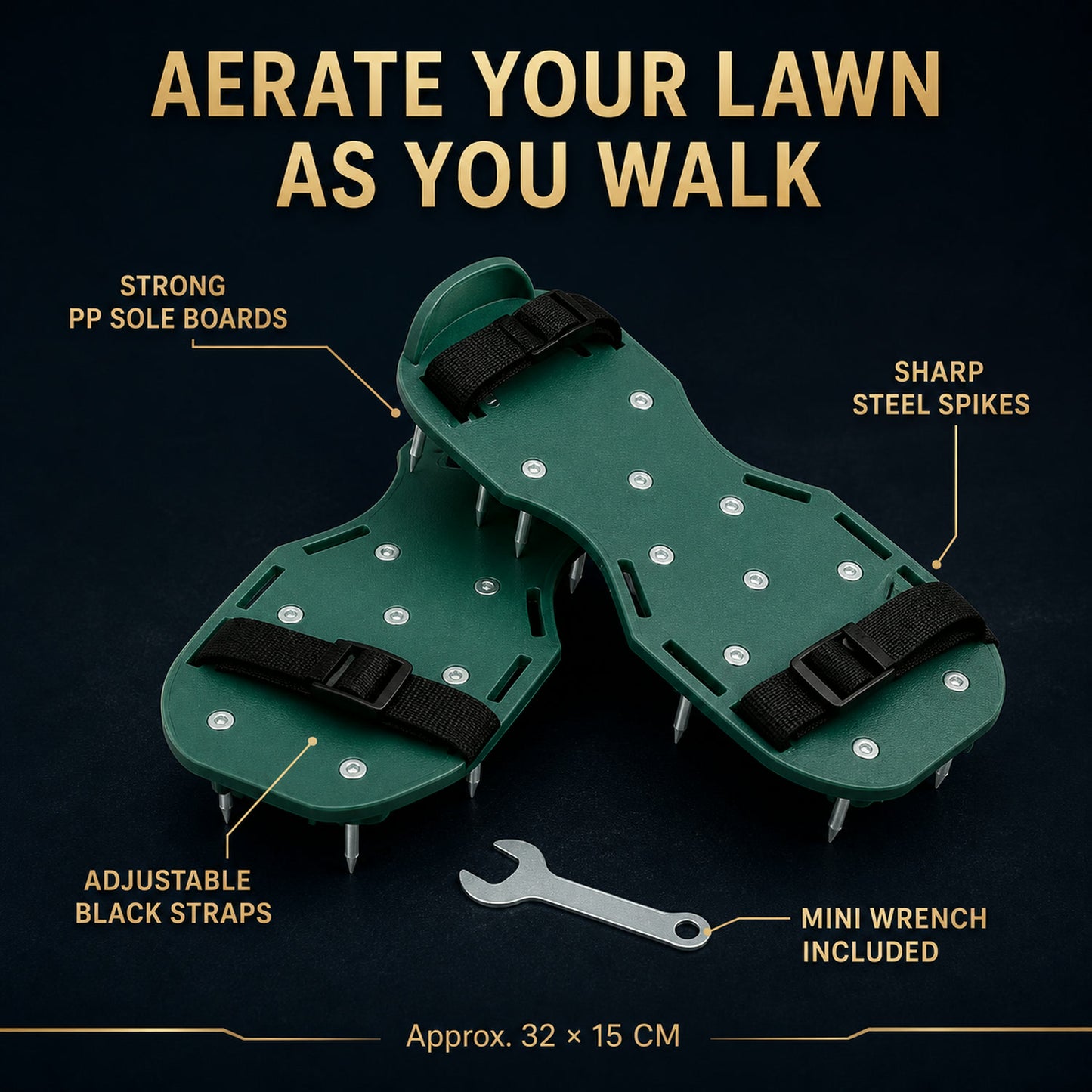 Lawn Aerator Sandals – Spiked Garden Shoes for Healthy Grass | Indo Glow