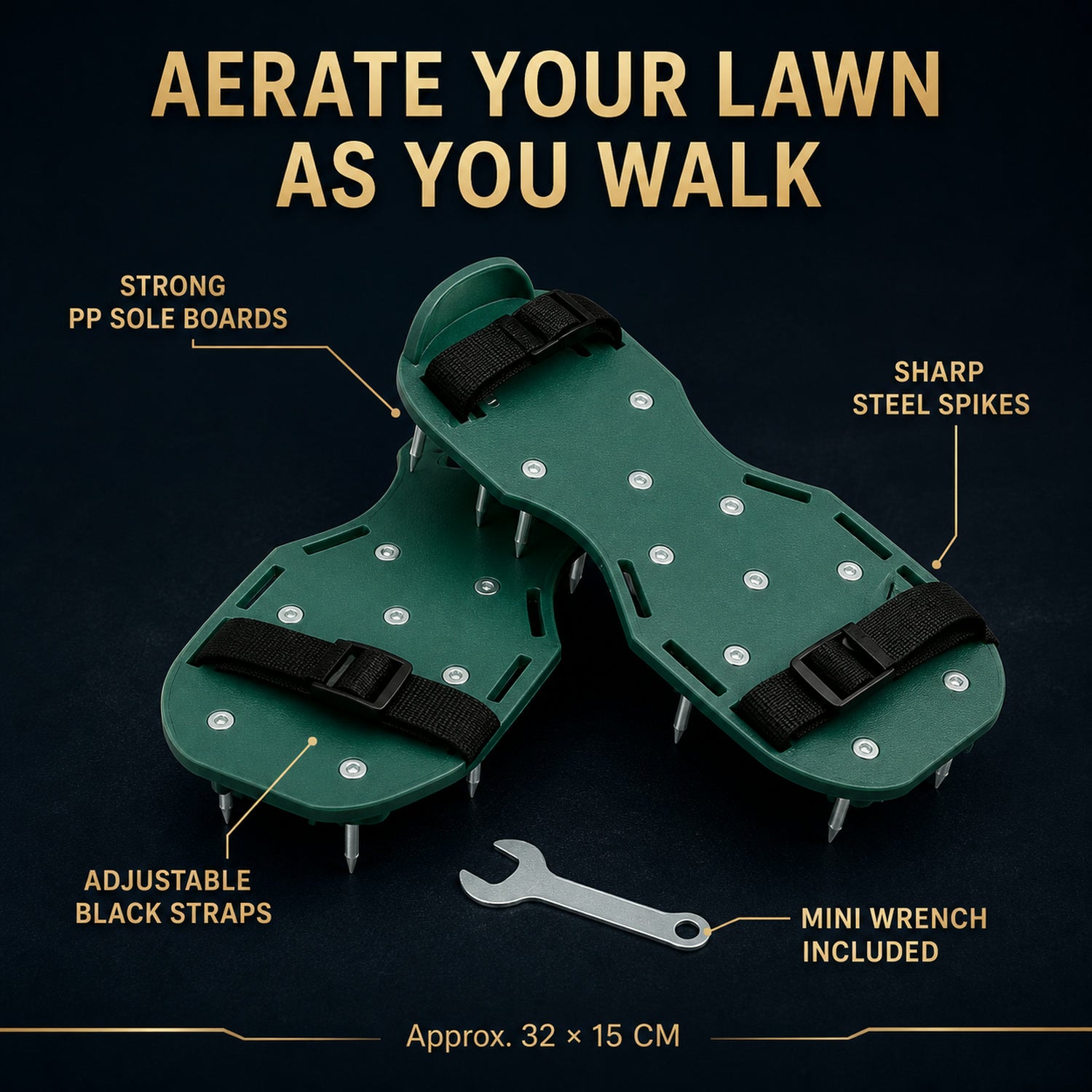 Lawn Aerator Sandals – Spiked Garden Shoes for Healthy Grass | Indo Glow