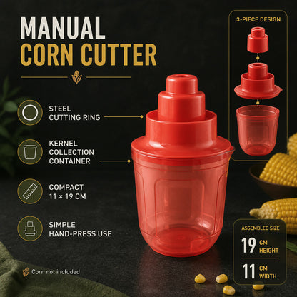 Supermom Corn Cutter with Steel Blades for Easy Kernel Removal