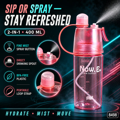 2-in-1 Mist Spray Water Bottle – 400ML BPA Free | Own Hydrate
