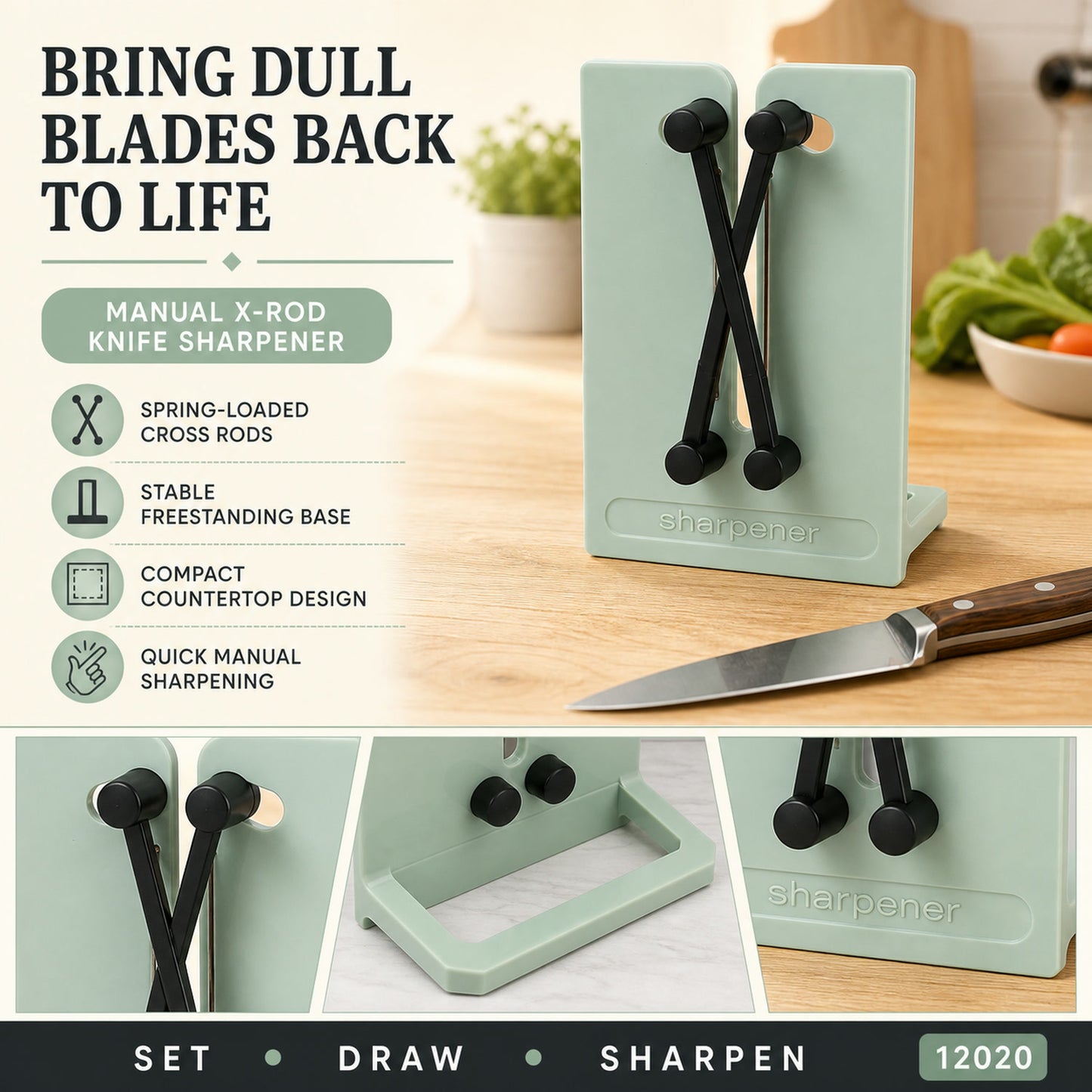 Kitchen Knife Sharpener – Professional & Easy to Use, knife sharpner