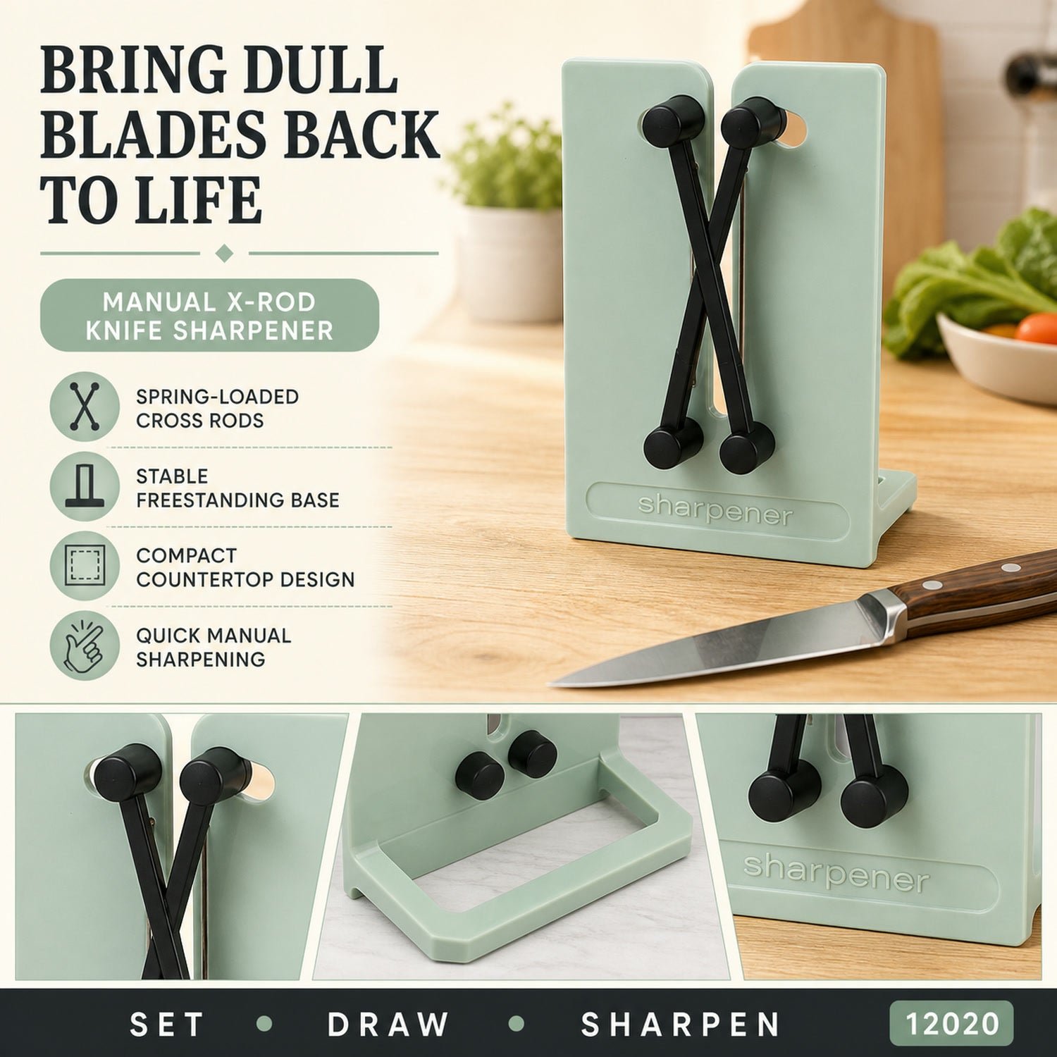 Kitchen Knife Sharpener – Professional & Easy to Use, knife sharpner