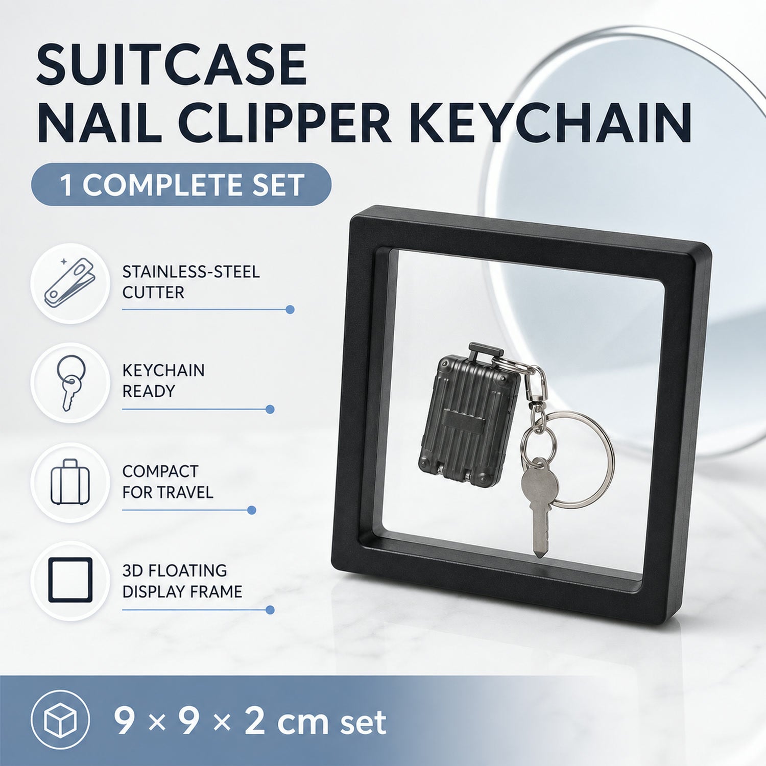 Portable Nail Clipper Keychain – Compact Travel Grooming | AuriGlam