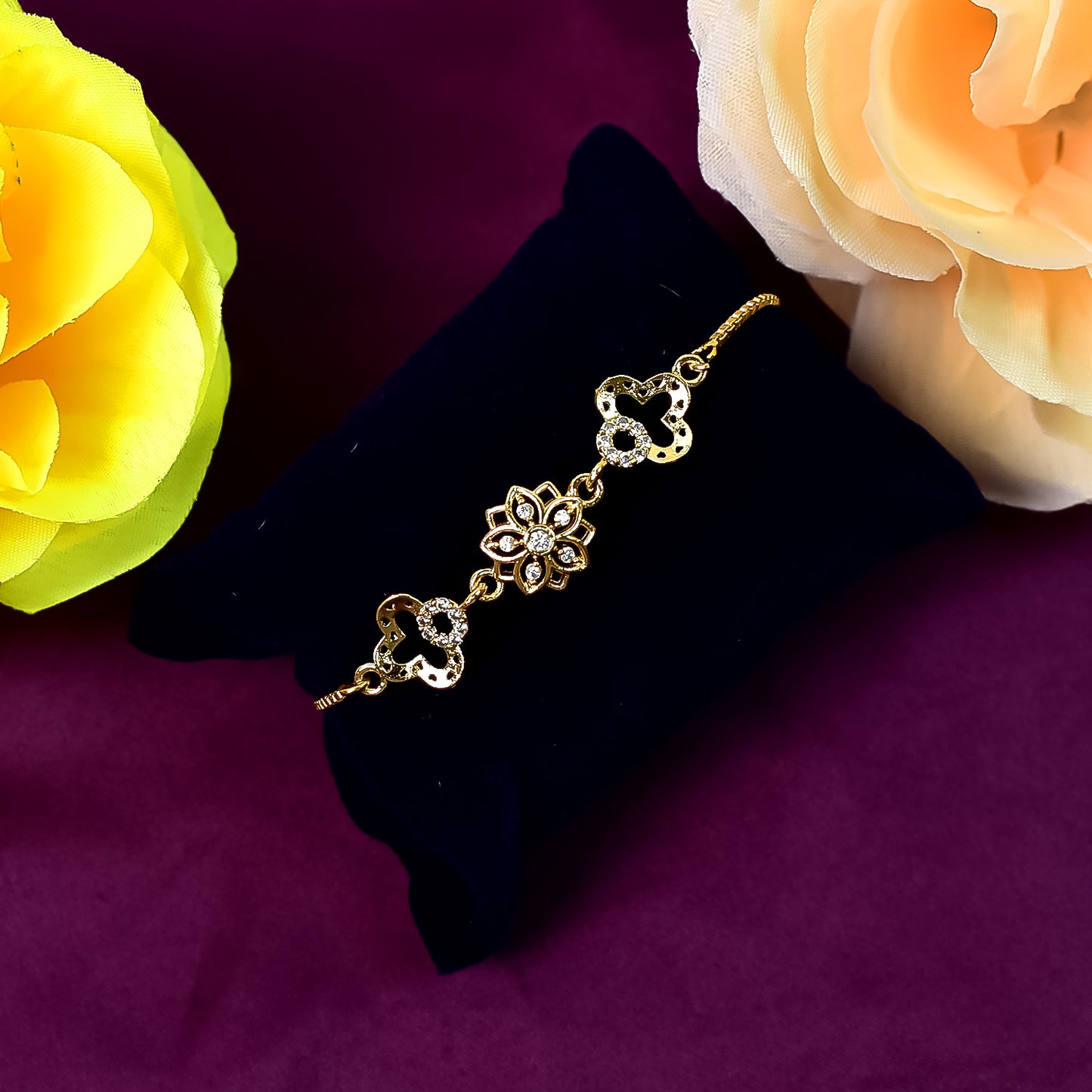 Delicate Gold Flower Bracelet