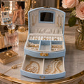 Jewelry Storage Box – Multi-Layer Organizer with Mirror for Elegant Storage