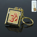 Om Trishul Keychain – Durable Golden Metal Accessory