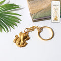 Ganesh Keychain – Durable Golden Leaf Design Accessory