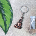 Lord Hanuman Sitting Pose Keychain – Durable Metal Devotional Accessory
