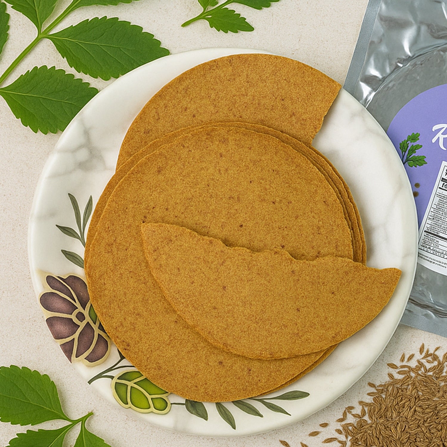 Maniarr's Carmonised Ragi Khakhra Wheat Chips (180Gm)