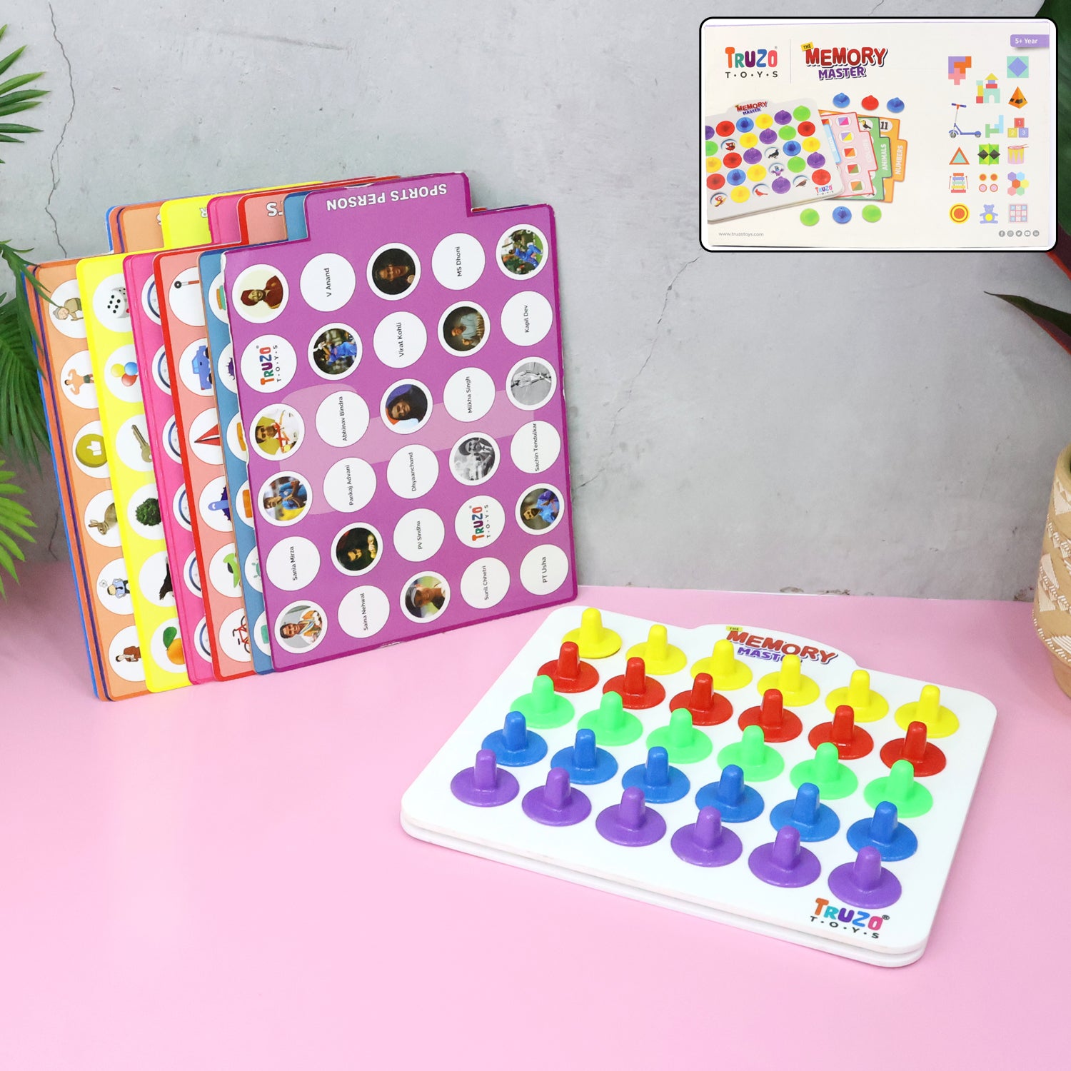 Truzo Toys Memory Master Game – Educational Matching and Brain Development Board Game for Kids