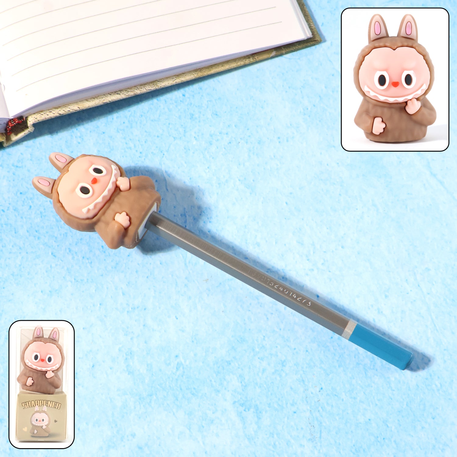 Cartoon 2 in 1 Cute Eraser with Pencil Sharpener (1 Pc / Mix Design)