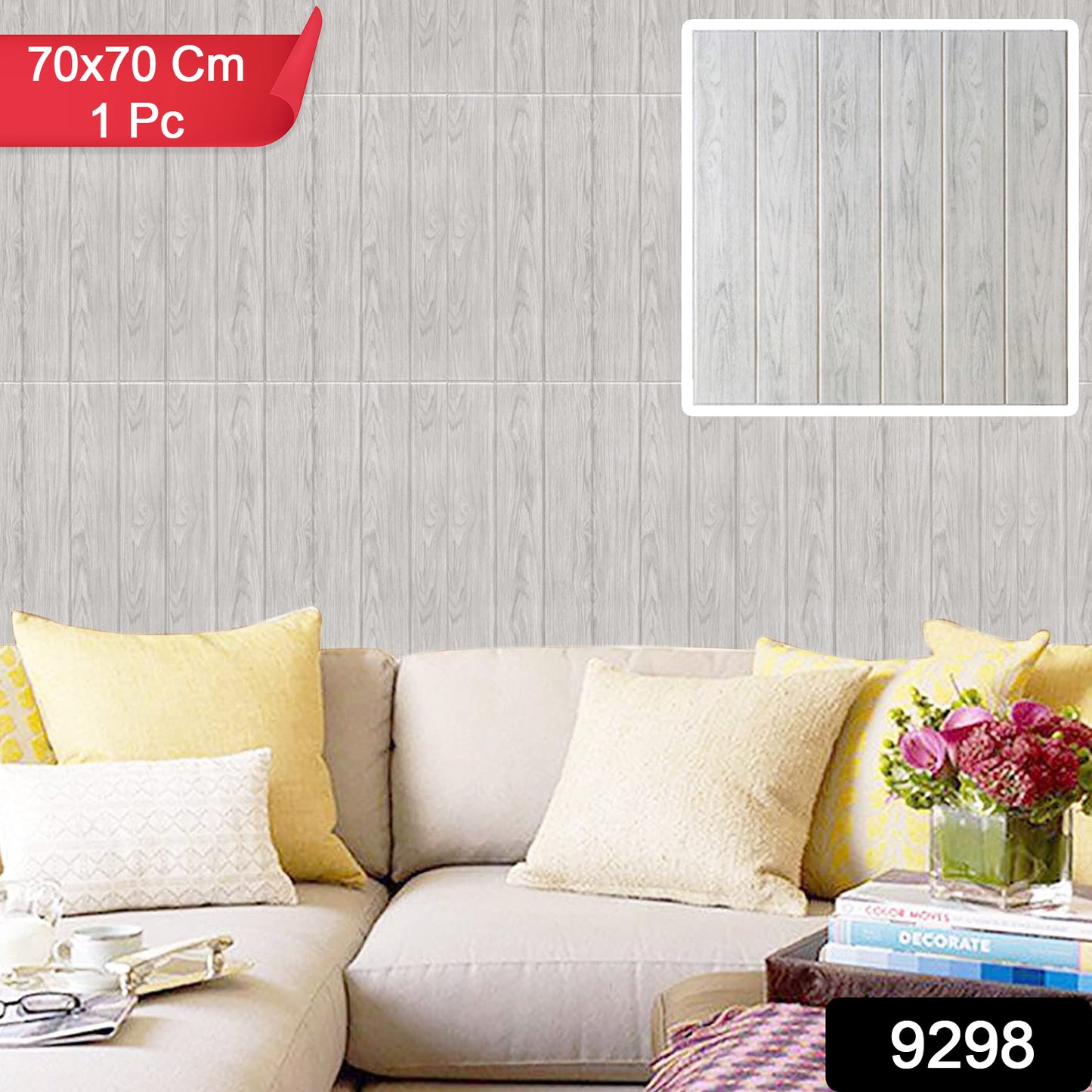 Wallpaper 3D Foam Wallpaper Sticker Panels (70 x 70 Cm / 1 Pc)