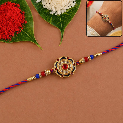 Floral Rakhi Elegant Beaded Design for Brothers Festival (10pcs)