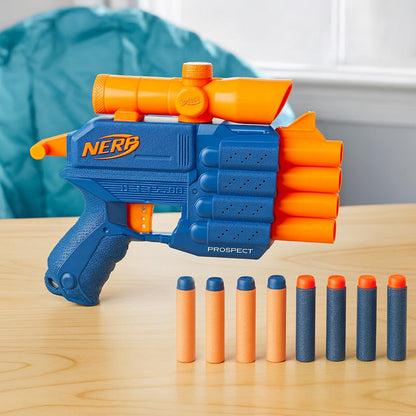 Side angle of Nerf Elite 2.0 Prospect Foam Dart Blaster