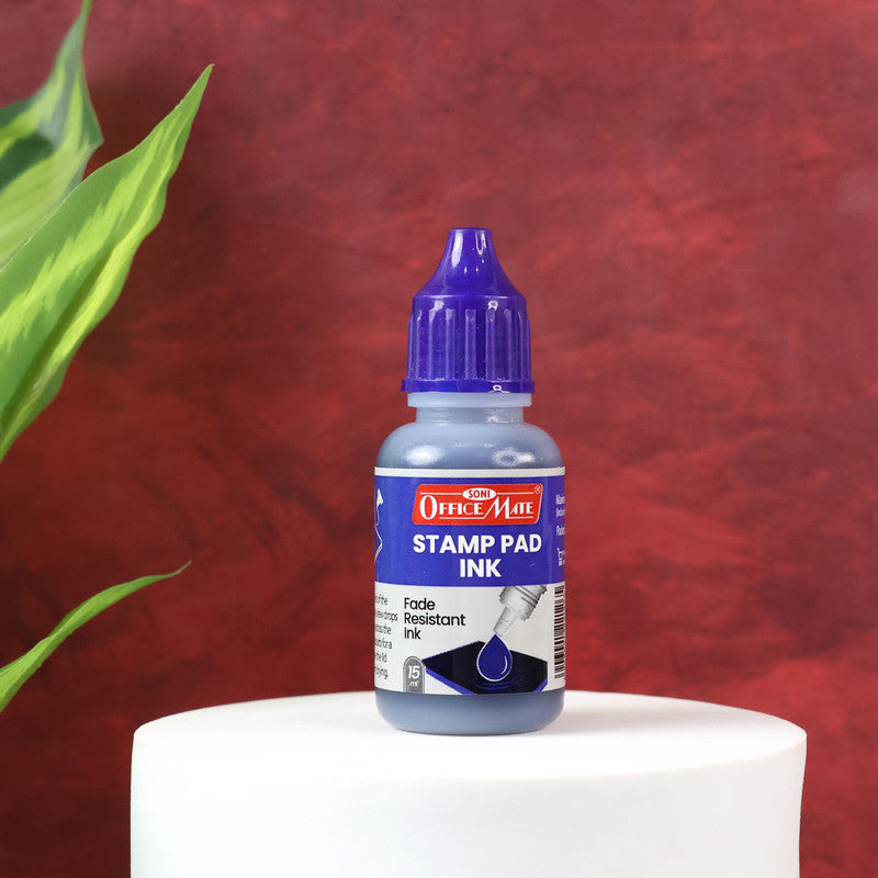 OfficeMate Stamp Pad Ink 100ml – Long-Lasting, Fade-Resistant, Premium Refill Ink