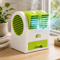 Dual Bladeless Mini Air Conditioner – USB & Fragrance