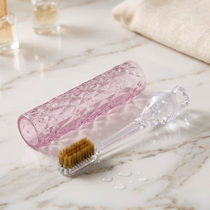 Toothbrush and cylindrical protective case