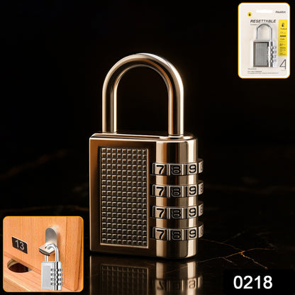 Heavy-Duty 4-Digit Resettable Combination Padlock (1 Pc)
