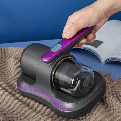 Powerful Suction Portable Handheld Vacuum Cleaner - Low Noise Vacuum Cleaner for Bed - Cordless Vacuum Cleaner for Car Seat Crevices Pillows, Mattresses, Sofas Wireless Anti Dust and Mite Cleaner
