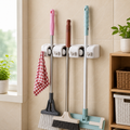 Mop and Broom Holder – 3 Layer Wall Organizer for Home | GlimmerHome