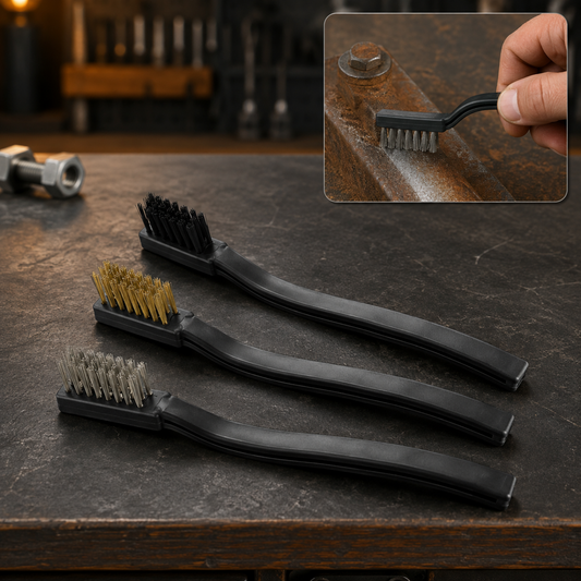 Mini Wire Brush Set – Steel, Nylon, Brass for Cleaning | DeoDap