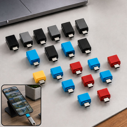 OTG Adapter Pack (20) – Type C, Micro USB & Pouch | PHOBIA