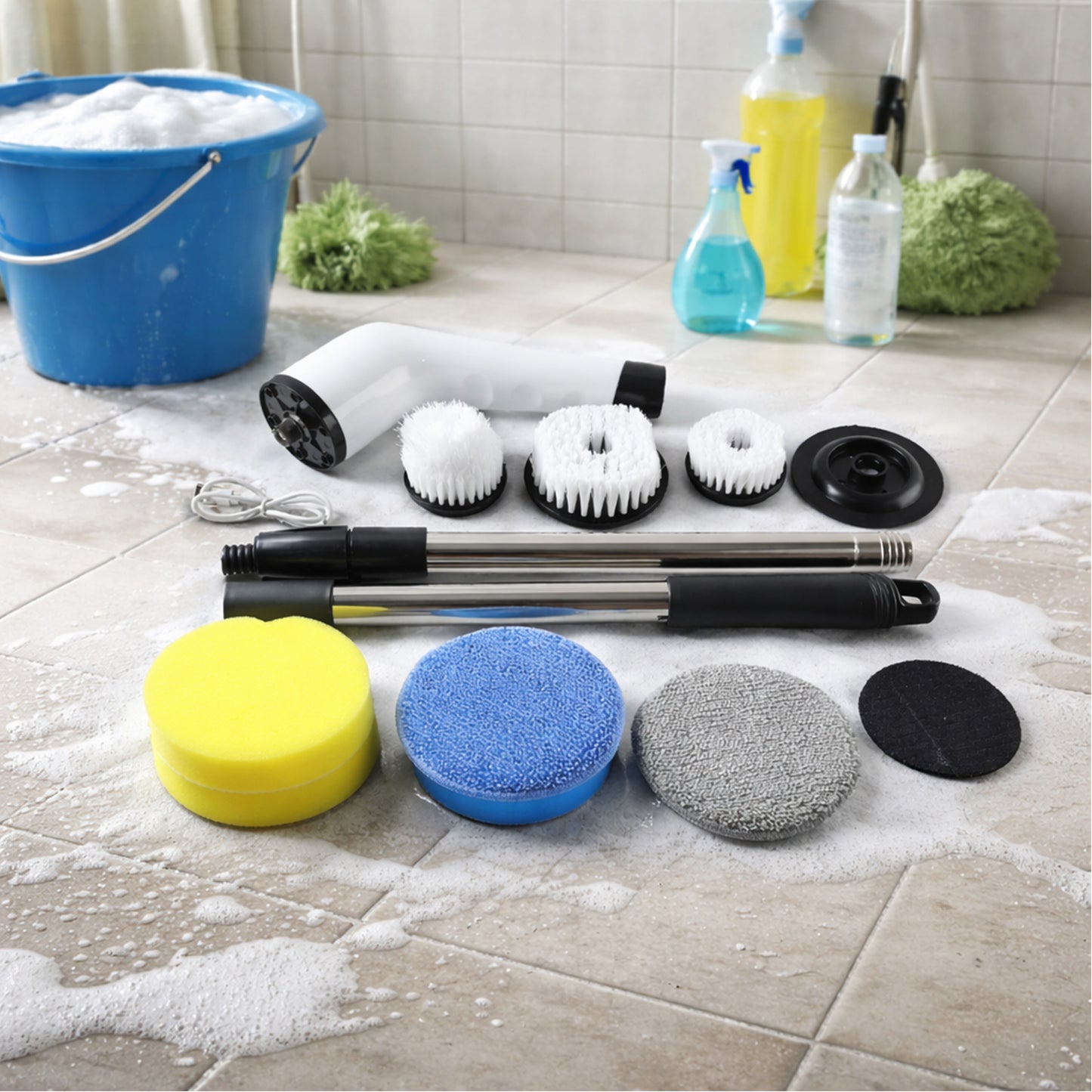 9-in-1 Electric Spin Scrubber - (1 Set)