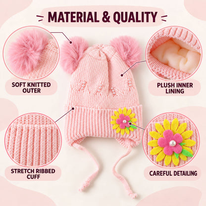 Twin Pom Pom Baby Hat