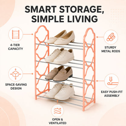 Folding Shoe Rack – 4-Layer Space Saver | DeoDap India