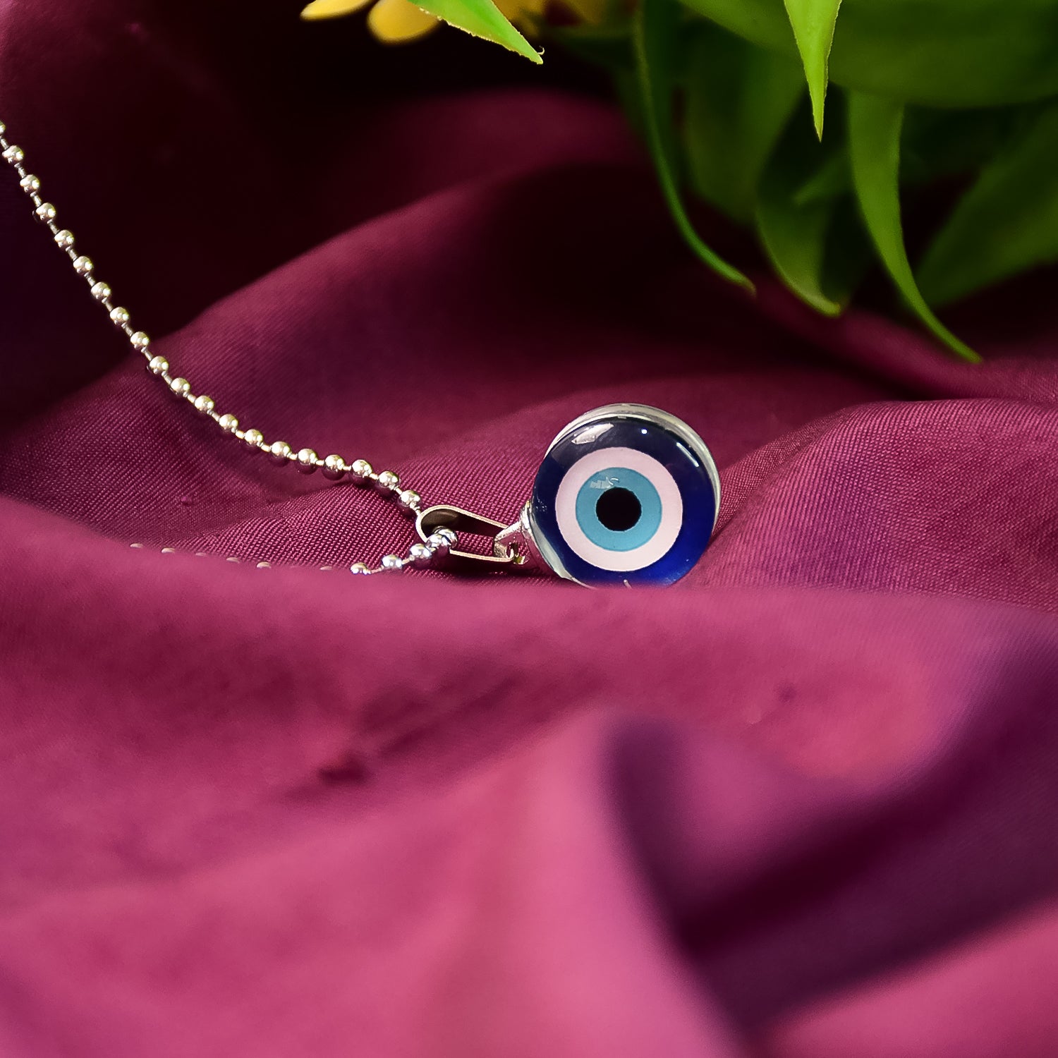 Mahadev And Evil Eye Front And Back Pendent WIth Chain For Men And Women (1 Pc)