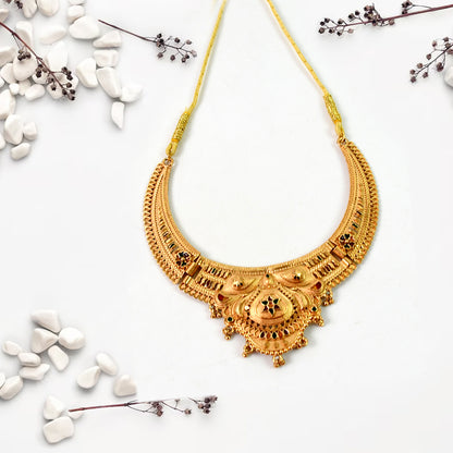 Sophisticated Gold Plated Necklace Set - A Statement of Elegance