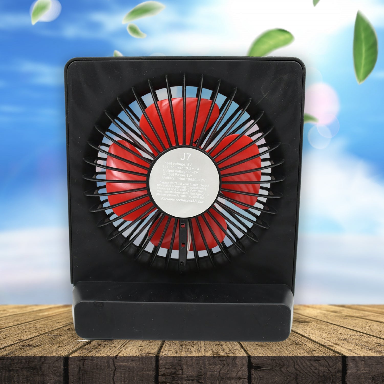 Portable Desk Fan – 1 Speed Setting, Personal Table Fan for Office, School & Home Use (1 Pc)