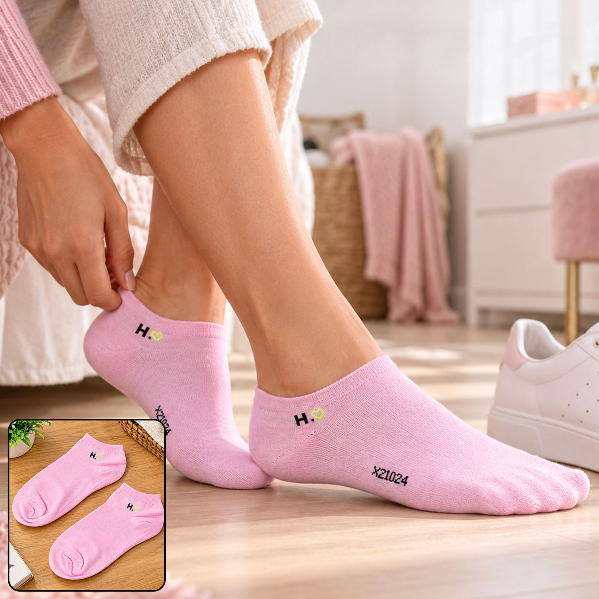 Low Cut Ankle Socks for Women, Soft Stretchable No Show Sports Socks (1 Pair)