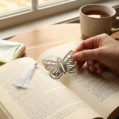 Elegant Butterfly Design Metal Bookmark (1 Pc)