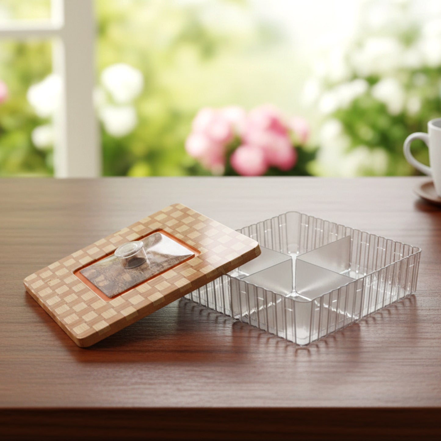 Plastic Multipurpose Dry Fruit Chocolates Mouth Box (1 Pc)